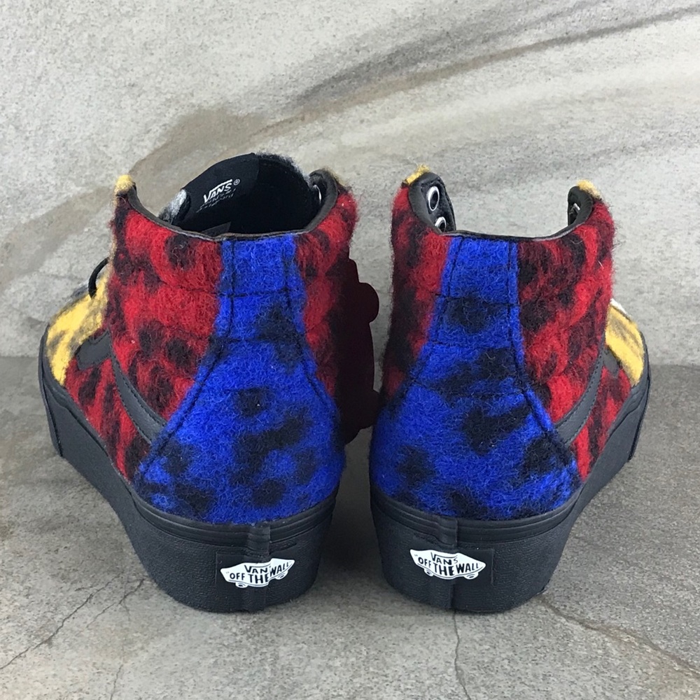 NEW Vans Sk8-Hi Platform 2 Fuzzy Leopard Print - Picture 5 of 10